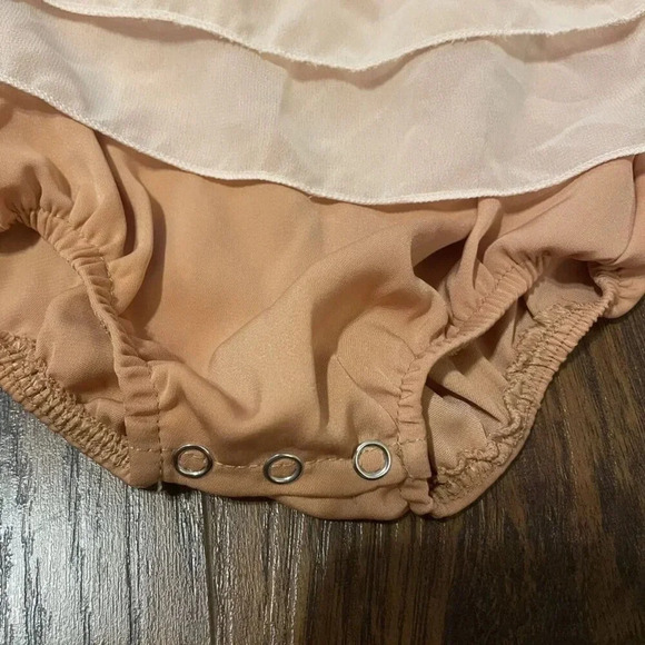 12-18 Months Bailey's Blossoms Boho Romper, Brown & Tan, Flutter - Picture 4 of 5